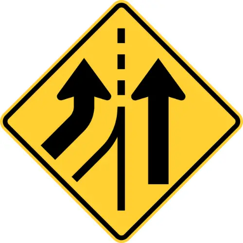 Added lane left sign
