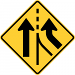 added lane sign